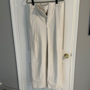 MOTHER Cream Wide Leg Pants